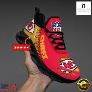 Custom Name NFL Kansas City Chiefs Max Soul Shoes