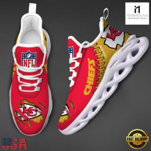 Custom Name NFL Kansas City Chiefs Max Soul Shoes