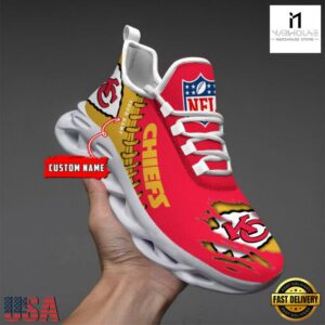 Custom Name NFL Kansas City Chiefs Max Soul Shoes