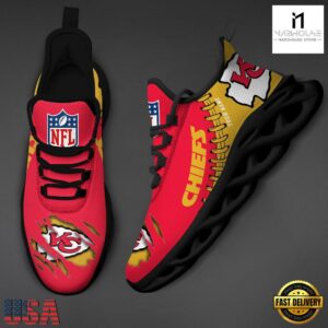 Custom Name NFL Kansas City Chiefs Max Soul Shoes