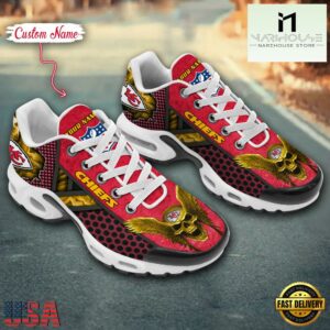 Custom Name NFL Kansas City Chiefs Skull Air Max Plus Shoes