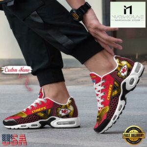 Custom Name NFL Kansas City Chiefs Skull Air Max Plus Shoes
