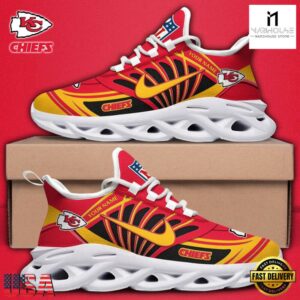 Custom Name NFL Kansas City Chiefs Team Logo Max Soul Shoes