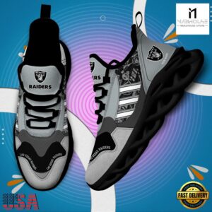 Custom Name NFL Las Vegas Raiders Clunky Sport Max Soul Shoes