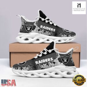 Custom Name NFL Las Vegas Raiders Max Soul Shoes For Men And Women