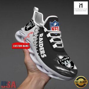 Custom Name NFL Las Vegas Raiders Max Soul Shoes