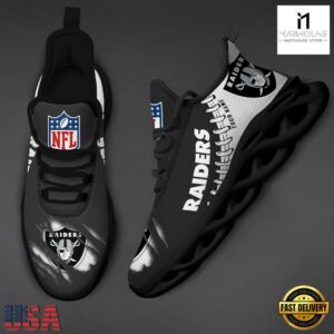 Custom Name NFL Las Vegas Raiders Max Soul Shoes