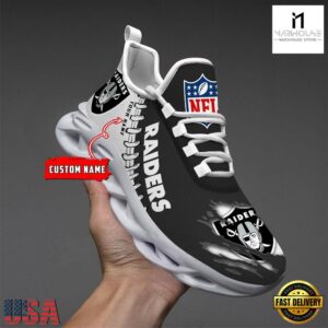 Custom Name NFL Las Vegas Raiders Max Soul Shoes