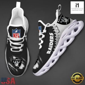 Custom Name NFL Las Vegas Raiders Max Soul Shoes
