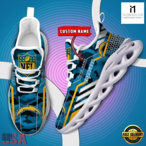 Custom Name NFL Los Angeles Chargers Clunky Max Soul Shoes