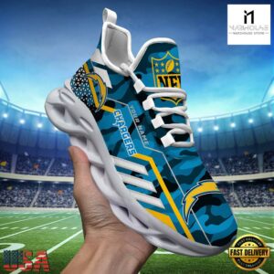 Custom Name NFL Los Angeles Chargers Clunky Max Soul Shoes