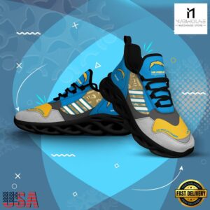 Personalized NFL Los Angeles Chargers Clunky Sport Max Soul Shoes NFL Gifts 11 Custom Name NFL Los Angeles Chargers Clunky Sport Max Soul Shoes
