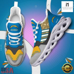 Personalized NFL Los Angeles Chargers Clunky Sport Max Soul Shoes NFL Gifts 14 Custom Name NFL Los Angeles Chargers Clunky Sport Max Soul Shoes