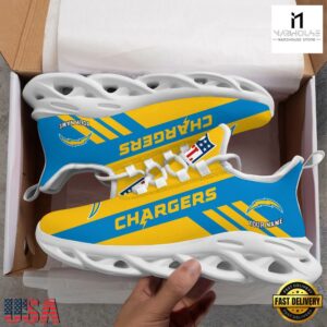 Custom Name NFL Los Angeles Chargers Max Soul Shoes Gift For Fans