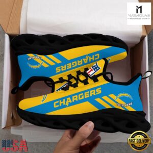 Custom Name NFL Los Angeles Chargers Max Soul Shoes Gift For Fans