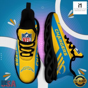 Custom Name NFL Los Angeles Chargers Max Soul Shoes Gift For Fans