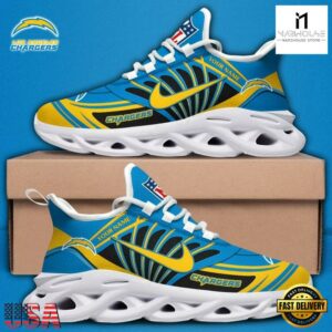 Custom Name NFL Los Angeles Chargers Team Logo Max Soul Shoes