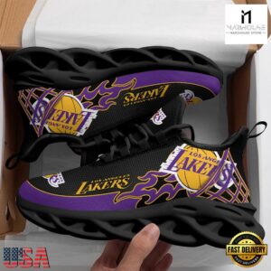 Custom Name NFL Los Angeles Lakers Max Soul Shoes For Men And Women