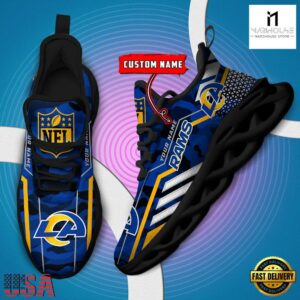 Personalized NFL Los Angeles Rams Clunky Max Soul Shoes NFL Gifts 8 Custom Name NFL Los Angeles Rams Clunky Max Soul Shoes