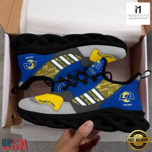 Custom Name NFL Los Angeles Rams Clunky Sport Max Soul Shoes