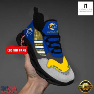 Custom Name NFL Los Angeles Rams Clunky Sport Max Soul Shoes