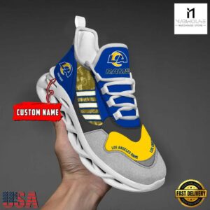 Custom Name NFL Los Angeles Rams Clunky Sport Max Soul Shoes