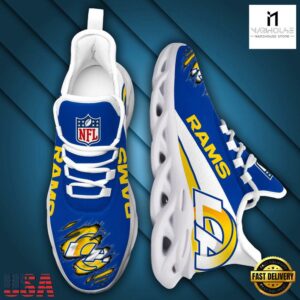 Custom Name NFL Los Angeles Rams Max Soul Shoes For Men And Women