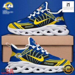 Custom Name NFL Los Angeles Rams Team Logo Max Soul Shoes