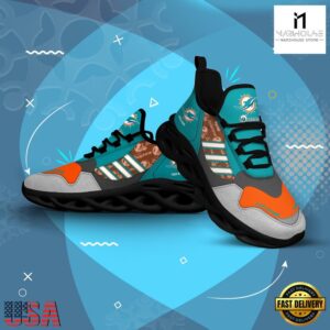 Personalized NFL Miami Dolphins Clunky Sport Max Soul Shoes NFL Gifts 11 Custom Name NFL Miami Dolphins Clunky Sport Max Soul Shoes