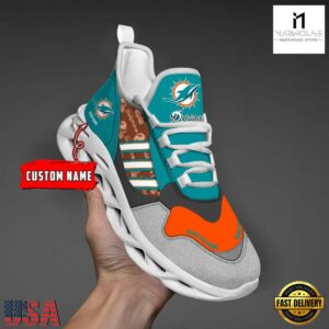 Custom Name NFL Miami Dolphins Clunky Sport Max Soul Shoes