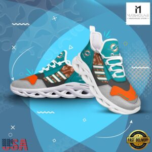 Personalized NFL Miami Dolphins Clunky Sport Max Soul Shoes NFL Gifts 12 Custom Name NFL Miami Dolphins Clunky Sport Max Soul Shoes