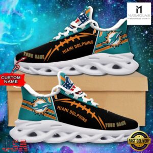 Custom Name NFL Miami Dolphins Max Soul Shoes For Men And Women