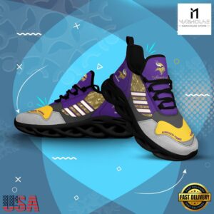Custom Name NFL Minnesota Vikings Clunky Sport Max Soul Shoes