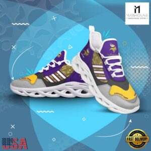 Custom Name NFL Minnesota Vikings Clunky Sport Max Soul Shoes