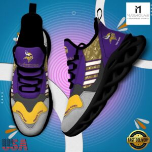 Custom Name NFL Minnesota Vikings Clunky Sport Max Soul Shoes