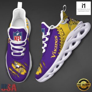 Custom Name NFL Minnesota Vikings Max Soul Shoes