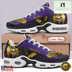 Custom Name NFL Minnesota Vikings Skull Air Max Plus Shoes
