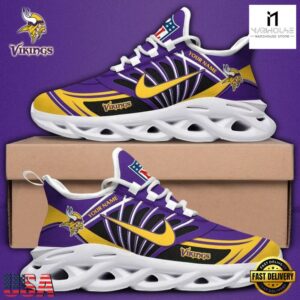 Custom Name NFL Minnesota Vikings Team Logo Max Soul Shoes