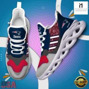 Custom Name NFL New England Patriots Clunky Sport Max Soul Shoes