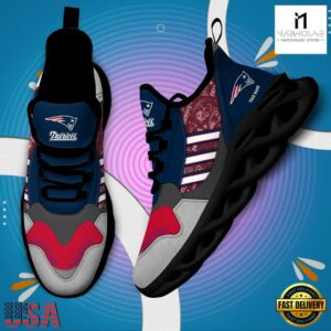 Custom Name NFL New England Patriots Clunky Sport Max Soul Shoes