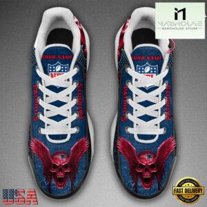 NFL New England Patriots Skull Custom Air Max Plus Shoes 9 Custom Name NFL New England Patriots Skull Air Max Plus Shoes
