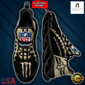 Custom Name NFL New Orleans Saints Max Soul Shoes For Men And Women