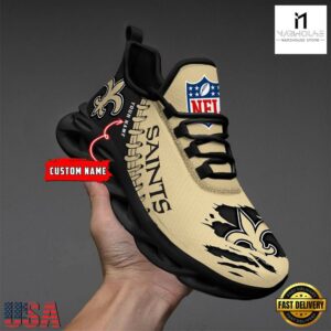Custom Name NFL New Orleans Saints Max Soul Shoes