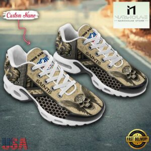 Custom Name NFL New Orleans Saints Skull Air Max Plus Shoes