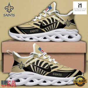 Custom Name NFL New Orleans Saints Team Logo Max Soul Shoes