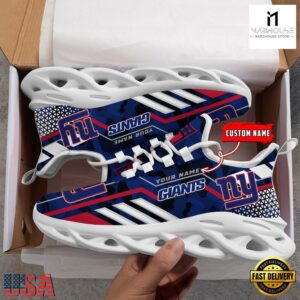 Personalized NFL New York Giants Clunky Max Soul Shoes NFL Gifts 11 Custom Name NFL New York Giants Clunky Max Soul Shoes