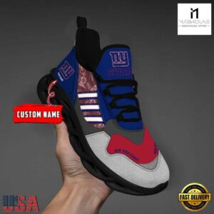 Custom Name NFL New York Giants Clunky Sport Max Soul Shoes