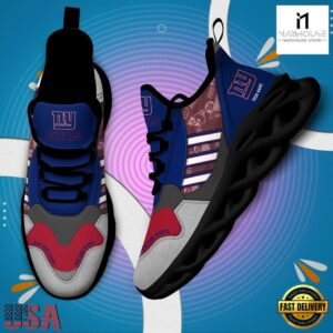 Custom Name NFL New York Giants Clunky Sport Max Soul Shoes