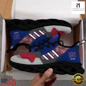 Custom Name NFL New York Giants Clunky Sport Max Soul Shoes