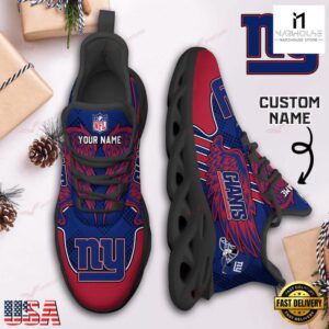 Custom Name NFL New York Giants Max Soul Shoes For Men And Women